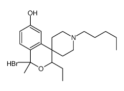 3-ethyl-1,1-dimethyl-1'-pentylspiro[3H-isochromene-4,4'-piperidine]-6-ol,hydrobromide Structure