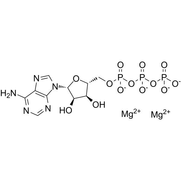 Adenosine 5'-triphosphate magnesium salt structure