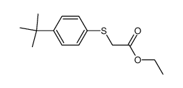 [4-tert.-Butyl-phenylmercapto]-essigsaeure-aethylester结构式