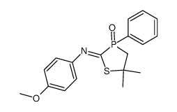 (Z)-2-((4-methoxyphenyl)imino)-5,5-dimethyl-3-phenyl-1,3-thiaphospholane 3-oxide结构式