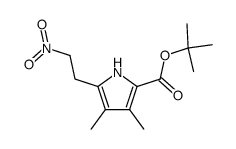 3,4-Dimethyl-5-(2-nitroethyl)-pyrrol-2-carbonsaeure-tert-butylester结构式