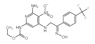 ethyl N-[6-amino-4-[[(2Z)-2-hydroxyimino-2-[4-(trifluoromethyl)phenyl]ethyl]amino]-5-nitro-pyridin-2-yl]carbamate Structure