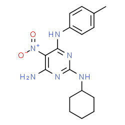 N~2~-cyclohexyl-N~4~-(4-methylphenyl)-5-nitropyrimidine-2,4,6-triamine picture