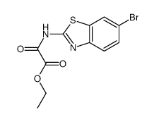 ethyl 2-[(6-bromo-1,3-benzothiazol-2-yl)amino]-2-oxoacetate Structure