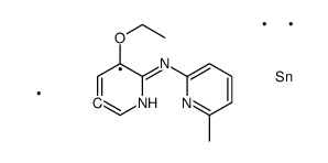 3-ethoxy-N-(6-methylpyridin-2-yl)-5-trimethylstannylpyridin-2-amine结构式