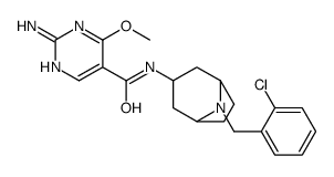 2-Amino-N-(8-(o-chlorobenzyl)-3-beta-nortropanyl)-4-methoxy-5-pyrimidi necarboxamide结构式