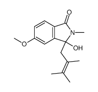 3-(2,3-Dimethyl-but-2-enyl)-3-hydroxy-5-methoxy-2-methyl-2,3-dihydro-isoindol-1-one Structure