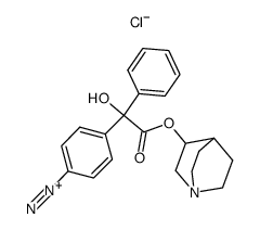 4-[(1-Aza-bicyclo[2.2.2]oct-3-yloxycarbonyl)-hydroxy-phenyl-methyl]-benzenediazonium; chloride结构式