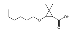 3-hexoxy-2,2-dimethylcyclopropane-1-carboxylic acid结构式