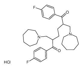 2,5-Bis-azepan-1-ylmethyl-1,6-bis-(4-fluoro-phenyl)-hexane-1,6-dione; hydrochloride结构式