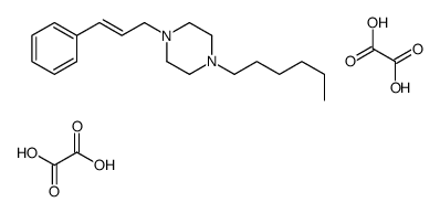 1-hexyl-4-(3-phenylprop-2-enyl)piperazine,oxalic acid Structure