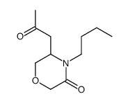 4-butyl-5-(2-oxopropyl)morpholin-3-one Structure