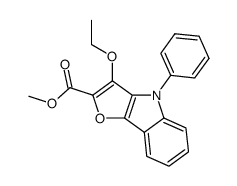 3-ethoxy-4-phenyl-4H-furo(3,2-b)indole-2-carboxylic acid methyl ester Structure