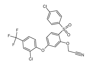 4-(2-chloro-4-trifluoromethylphenoxy)-2-cyanomethoxy-4'-chlorodiphenyl sulfone Structure