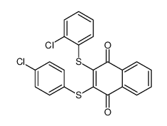 2-(2-chlorophenyl)sulfanyl-3-(4-chlorophenyl)sulfanylnaphthalene-1,4-dione结构式