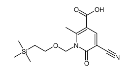 5-cyano-2-methyl-6-oxo-1-{[2-(trimethylsilyl)ethoxy]methyl}-1,6-dihydropyridine-3-carboxylic acid结构式