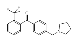 4'-PYRROLIDINOMETHYL-2-TRIFLUOROMETHYLBENZOPHENONE Structure