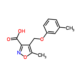 5-Methyl-4-[(3-methylphenoxy)methyl]-1,2-oxazole-3-carboxylic acid结构式