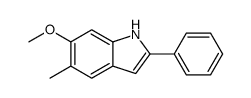 6-methoxy-5-methyl-2-phenyl-1H-indole结构式