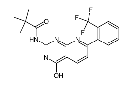 N-[7-(2-(trifluoromethyl)phenyl)-4-hydroxy-pyrido[2,3-d]pyrimidin-2-yl]-2,2-dimethyl-propionamide Structure