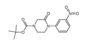 tert-butyl 4-(3-nitrophenyl)-3-oxopiperazine-1-carboxylate结构式