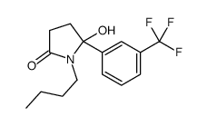 1-butyl-5-hydroxy-5-[3-(trifluoromethyl)phenyl]pyrrolidin-2-one Structure