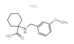 1-(3-甲氧基-苄基氨基)-环己烷羧酸盐酸盐结构式