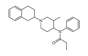 N-[3-methyl-1-(1,2,3,4-tetrahydronaphthalen-2-yl)piperidin-4-yl]-N-phenylpropanamide结构式