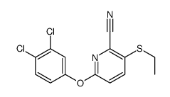 6-(3,4-dichlorophenoxy)-3-ethylsulfanylpyridine-2-carbonitrile结构式