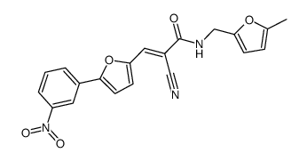 (E)-2-cyano-N-((5-methylfuran-2-yl)methyl)-3-(5-(3-nitrophenyl)furan-2-yl)acrylamide Structure