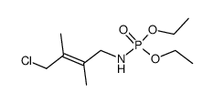 ((E)-4-Chloro-2,3-dimethyl-but-2-enyl)-phosphoramidic acid diethyl ester结构式