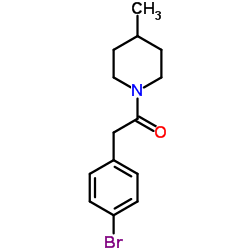 2-(4-Bromophenyl)-1-(4-methyl-1-piperidinyl)ethanone结构式