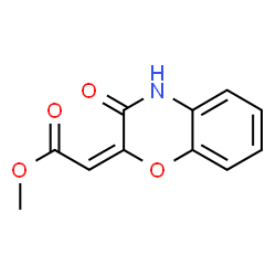 Methyl (2E)-(3-oxo-3,4-dihydro-2H-1,4-benzoxazin-2-ylidene)acetate structure