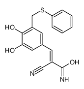 (E)-2-cyano-3-[3,4-dihydroxy-5-(phenylsulfanylmethyl)phenyl]prop-2-enamide Structure