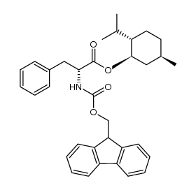 (R)-((1R,2S,5R)-2-isopropyl-5-methylcyclohexyl) 2-(((9Hfluoren-9-yl)methoxy)carbonyl)amino-3-phenylpropanoate Structure