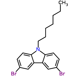 3,6-Dibromo-9-heptyl-9H-carbazole structure