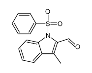 1-(benzenesulfonyl)-3-methylindole-2-carbaldehyde结构式