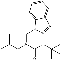 tert-Butyl N-(1H-1,2,3-benzotriazol-1-ylmethyl)-N-(2-methylpropyl)carbamate结构式
