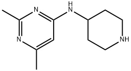 2,6-Dimethyl-N-(piperidin-4-yl)pyrimidin-4-amine Structure