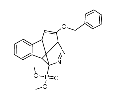 dimethyl (10-(benzyloxy)-3,3a,8,8a-tetrahydro-3,8-ethenoindeno[2,1-c]pyrazol-8a-yl)phosphonate结构式