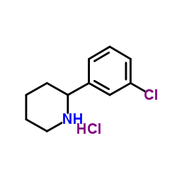 2-(3-CHLOROPHENYL)PIPERIDINE HYDROCHLORIDE structure