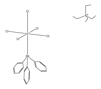 tetraethylammonium pentachloro(triphenylstibine)iridate(IV)结构式