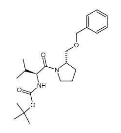 2-benzyloxymethyl-N-(N-tert-butoxycarbonyl-L-valinyl)pyrrolidine结构式