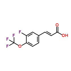 3-Fluoro-4-(trifluoromethoxy)cinnamic acid结构式