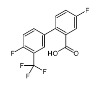 5-fluoro-2-[4-fluoro-3-(trifluoromethyl)phenyl]benzoic acid结构式