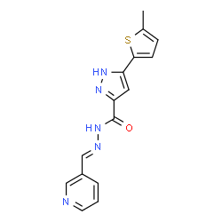 3-(5-methylthiophen-2-yl)-N'-[(E)-pyridin-3-ylmethylidene]-1H-pyrazole-5-carbohydrazide picture