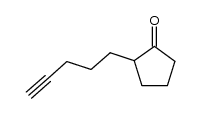 2-(4-pentynyl)-1-cyclopentanone结构式