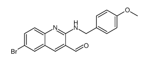 6-bromo-2-((4-methoxybenzyl)amino)quinoline-3-carbaldehyde Structure