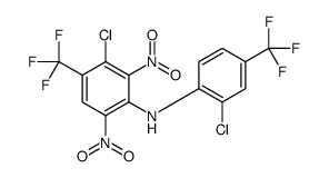 3-chloro-N-[2-chloro-4-(trifluoromethyl)phenyl]-2,6-dinitro-4-(trifluoromethyl)aniline结构式