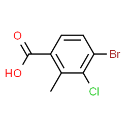 4-Bromo-3-chloro-2-methylbenzoic acid结构式